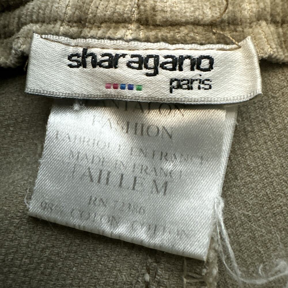 Vintage Sharagano Paris Corduroy Bell Bottom Pants Womens M Wide Leg Mid Rise - Picture 7 of 8